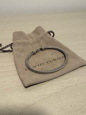 David Yurman Cable Flex Buckle Bracelet in Sterling Silver with 14K Yellow Gold